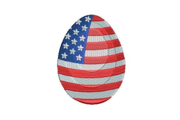 American Flag Easter Egg: A Unique Embroidery Design