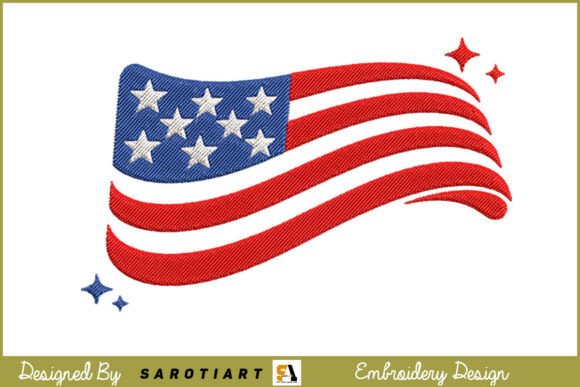 American Flag Embroidery Design T-shirt Review