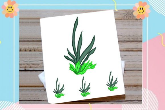Beautiful Grass Embroidery for Modern Craft Fair Products