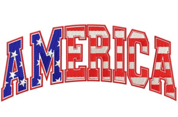 Celebrate with America 4th of July Embroidery