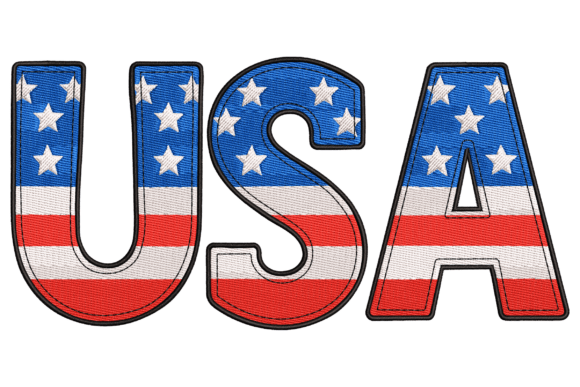 Charming USA Flag Letters for Craft Fair Hits