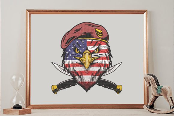 Eagle Flag USA: A Patriotic Embroidery Design