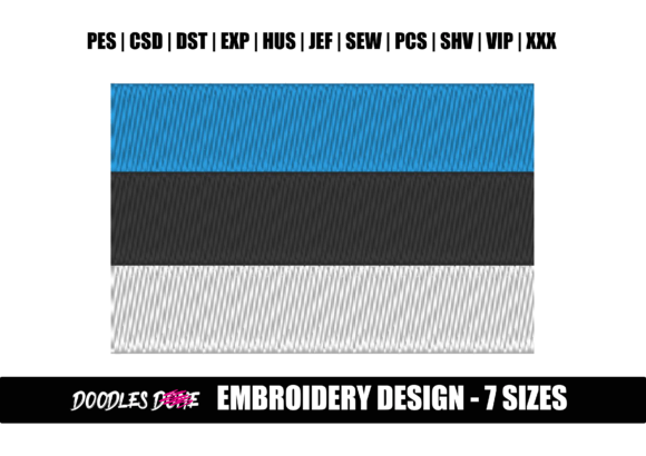 Estonia Flag: A Charming Embroidery Design for Gifts