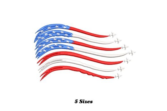 Fighter Jet Airplane American Flag Design