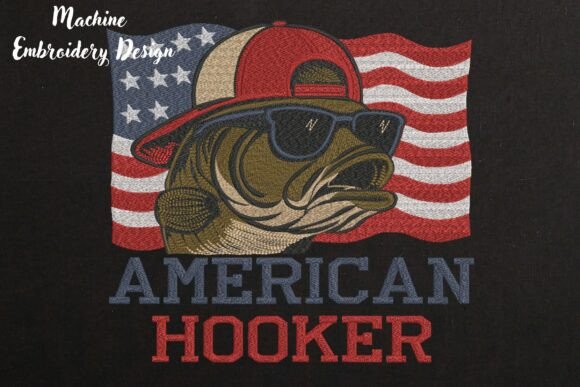 Funny Bass Fish in Hat on Black: A Unique Brand Accent