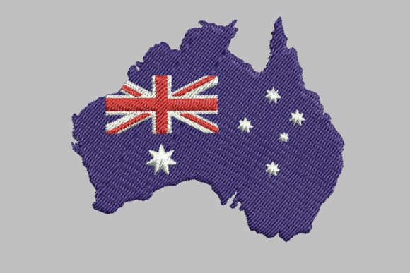National Flag of Australia Embroidery Design