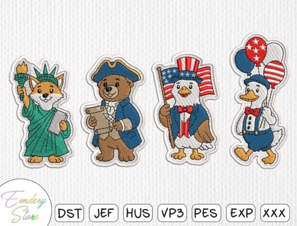 Patriotic Embroidery Design for Business