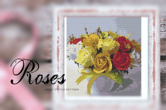 Roses. Cross Stitch Pattern: A Charming Vintage Design