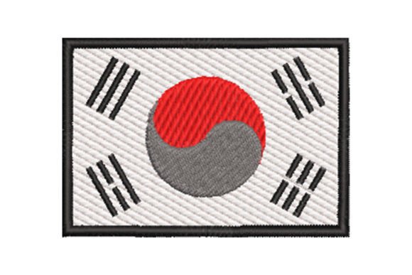 South Korea Flag: A Premium Embroidery Design