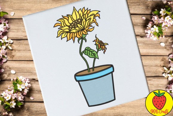 Stitching Up the Beautiful Sunflower Pot