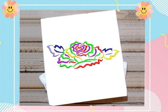 The Rainbow Rose Embroidery Design: A Craft Fair Standout