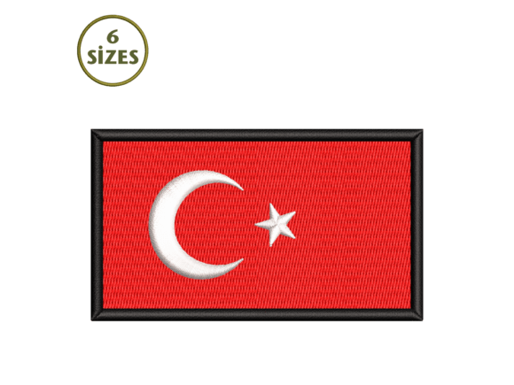 Turkish Flag Patch for Custom Apparel